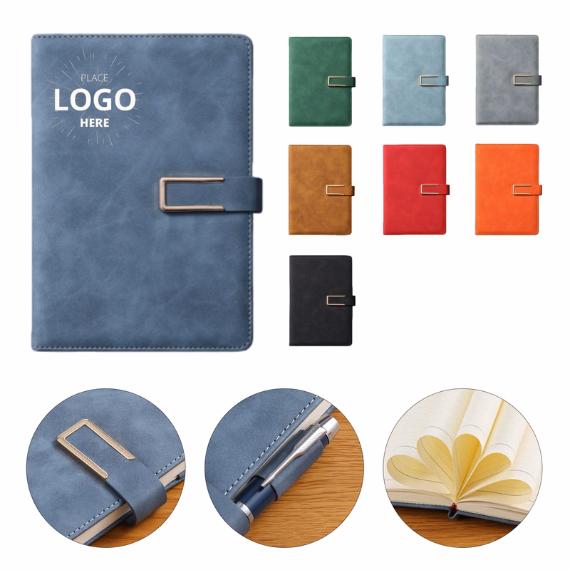A5 Size PU Leather Notebook With Strap