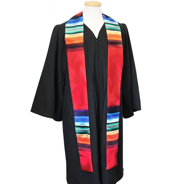 Red Rainbow Sarape Graduation Sash 1