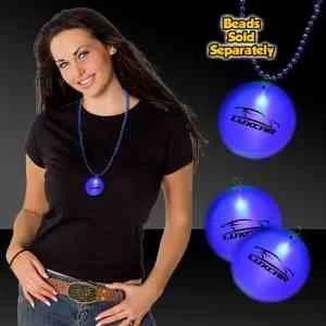 Blue 2" Lighted Badges with attached J-Hook medallion 1