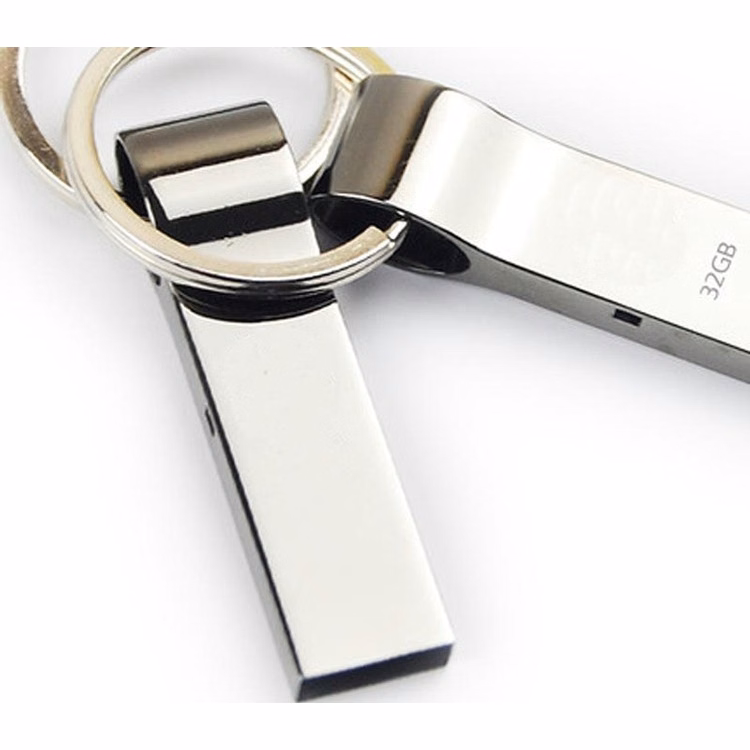 Metal Stick USB Flash Drive with Keyring