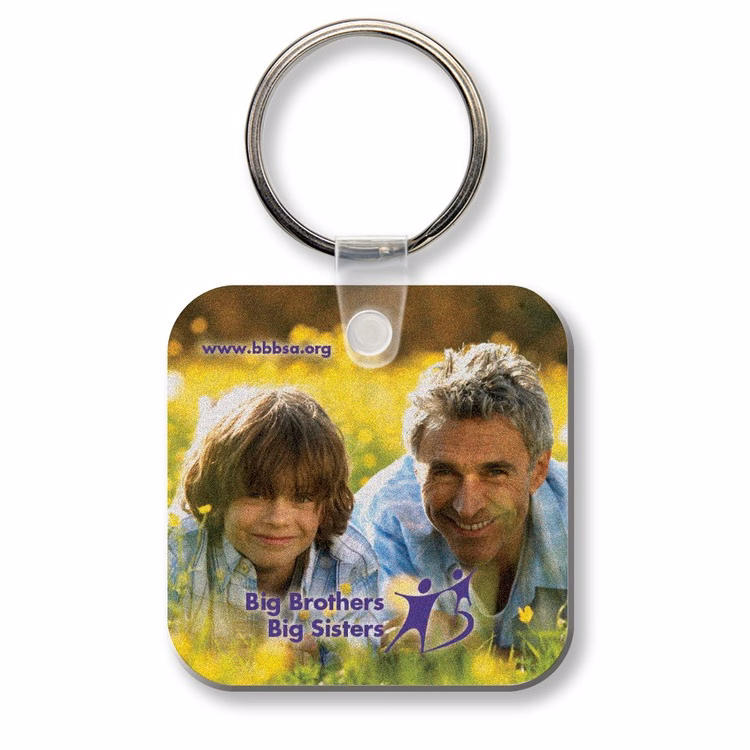 Square w/Rounded Corners Key Tag - Full Color