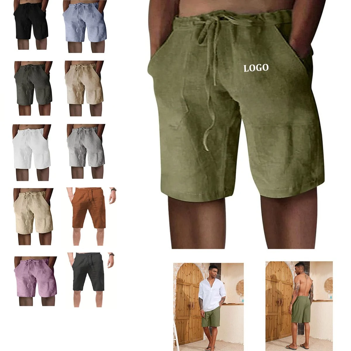 Men Linen Shorts 1
