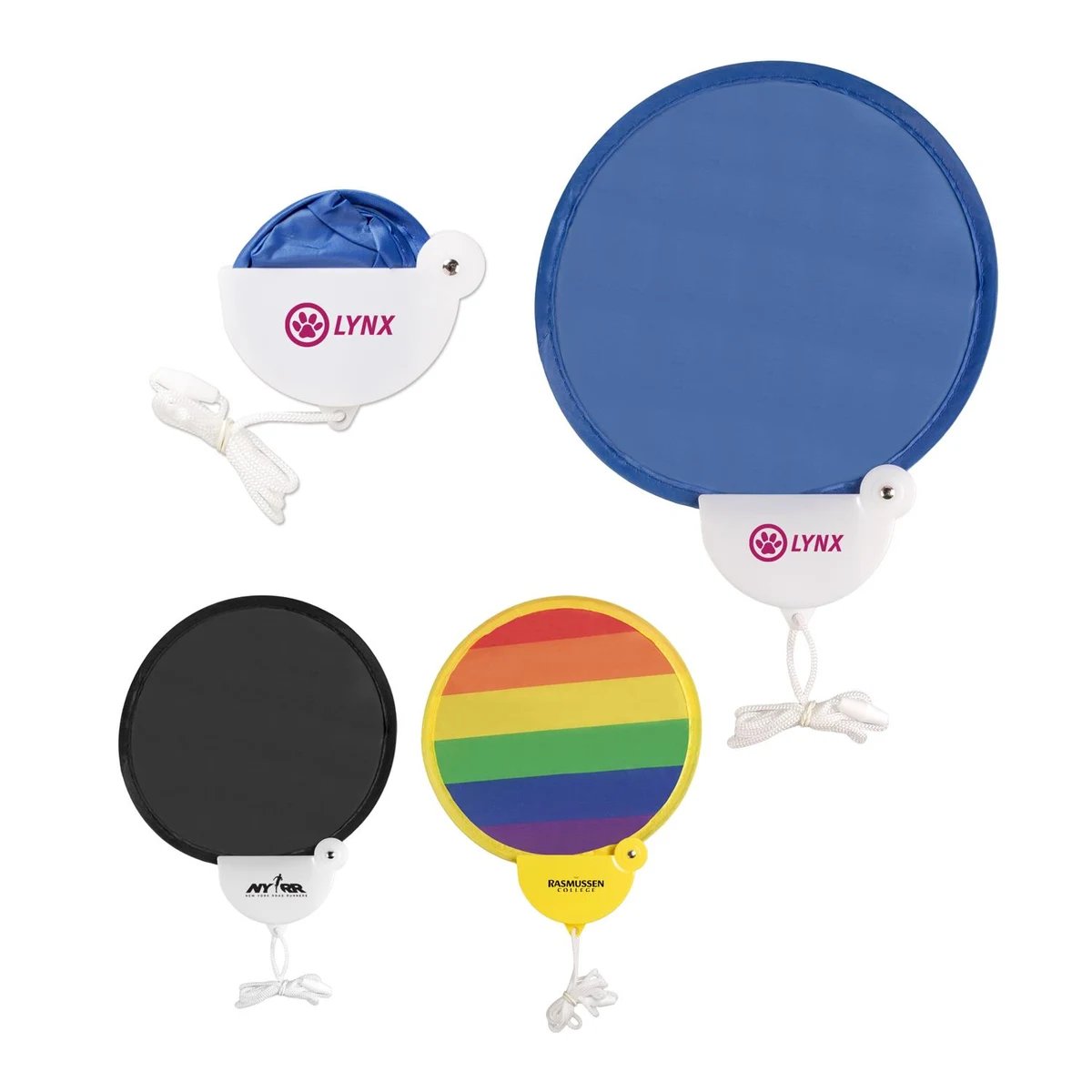 Twist and Fold Hand Fan with Handle 1