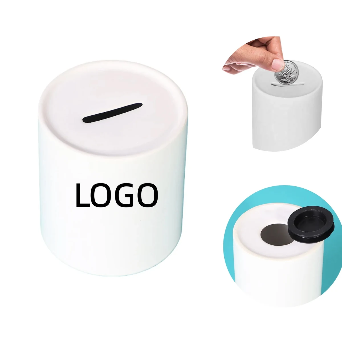 Ceramic Coin Bank Money Box Bottle for Saving Coins 1