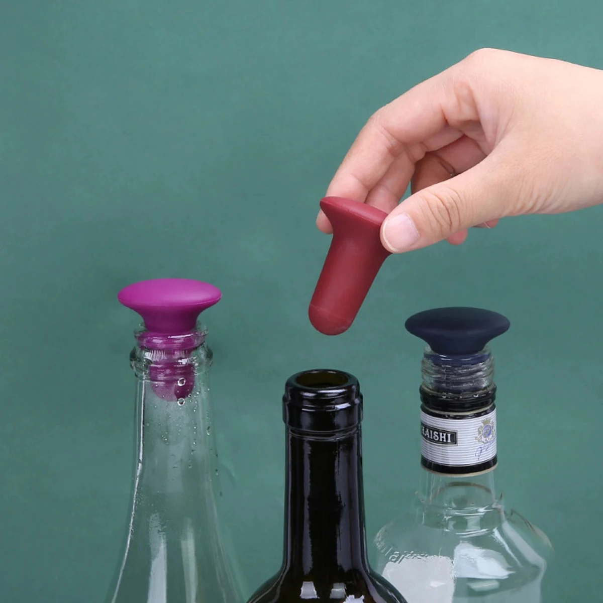 Reusable Silicone Wine bottle Plug 1