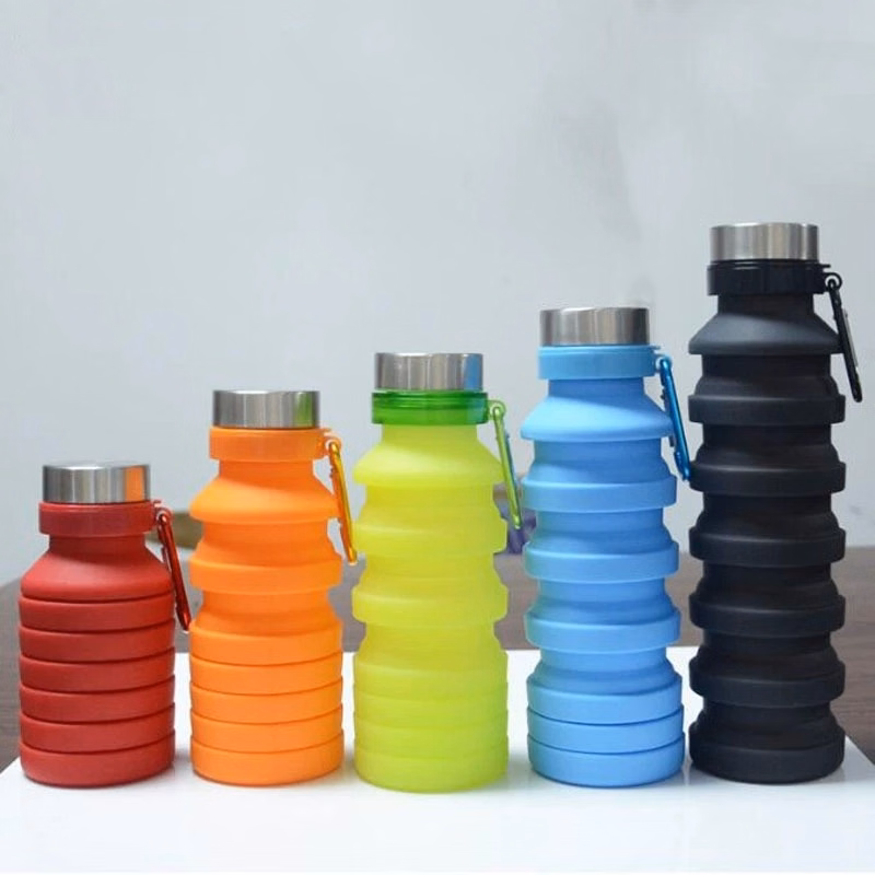 18 Oz Collapsible Silicone Water Bottle