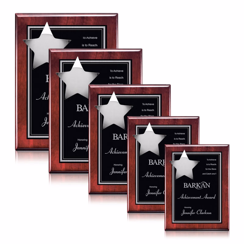 Hollister Plaque - Rosewood/Chrome