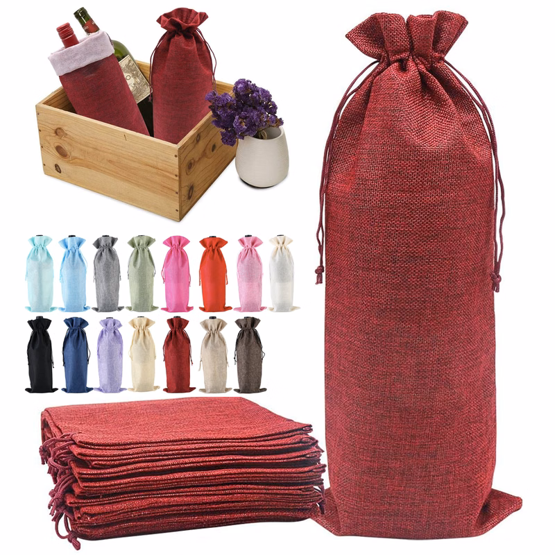 Jute Wine Bags