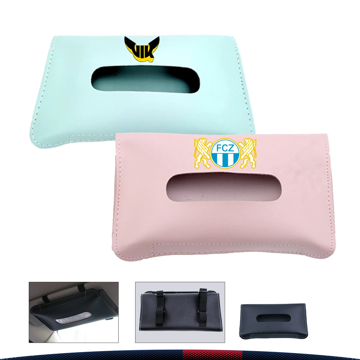 PU Leather Car Hanging Tissue Case 1