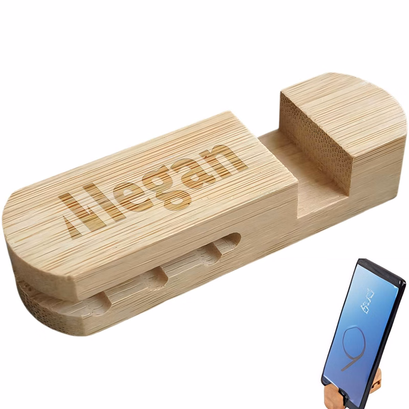 Multifunctional Bamboo Phone Stand