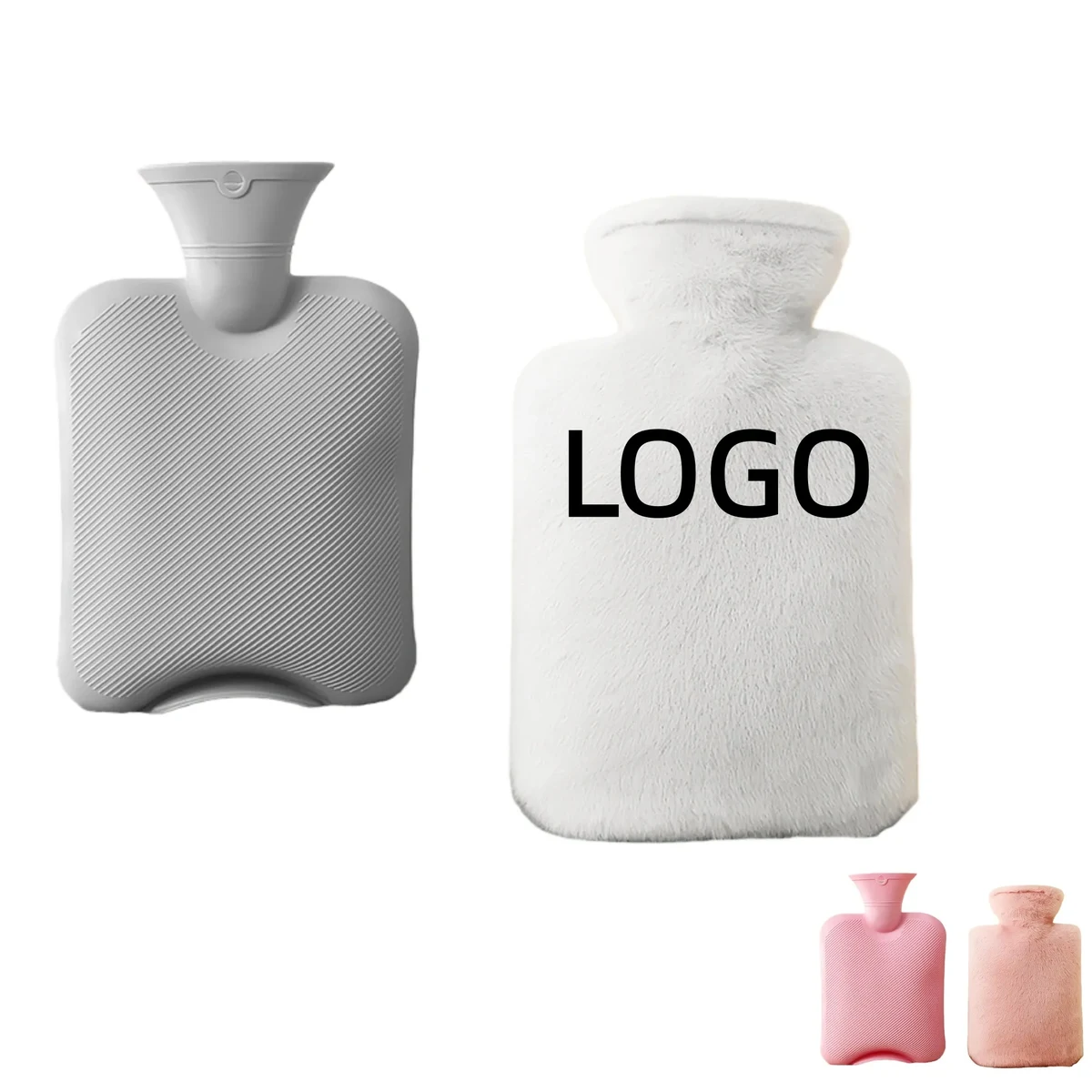 33oz Refillable Warm Hot Water Bag With Fleece Covered 1