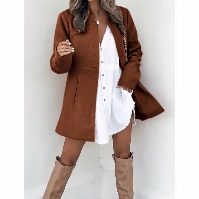 Women's Casual Business Open Front Long Sleeve Blazer Jacket