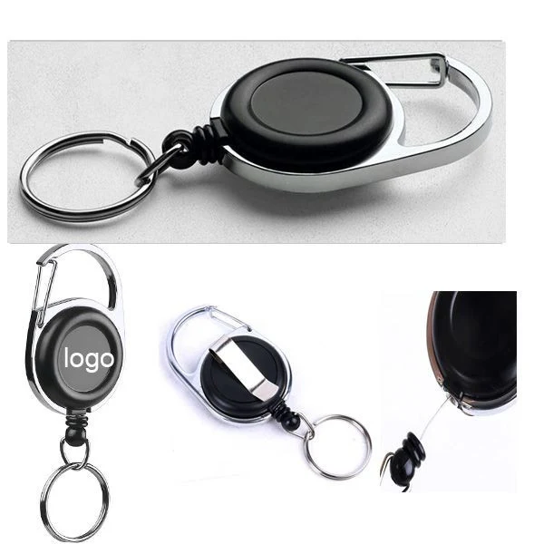 Custom Badge Reels W/ Belt Clip & Carabiner 1