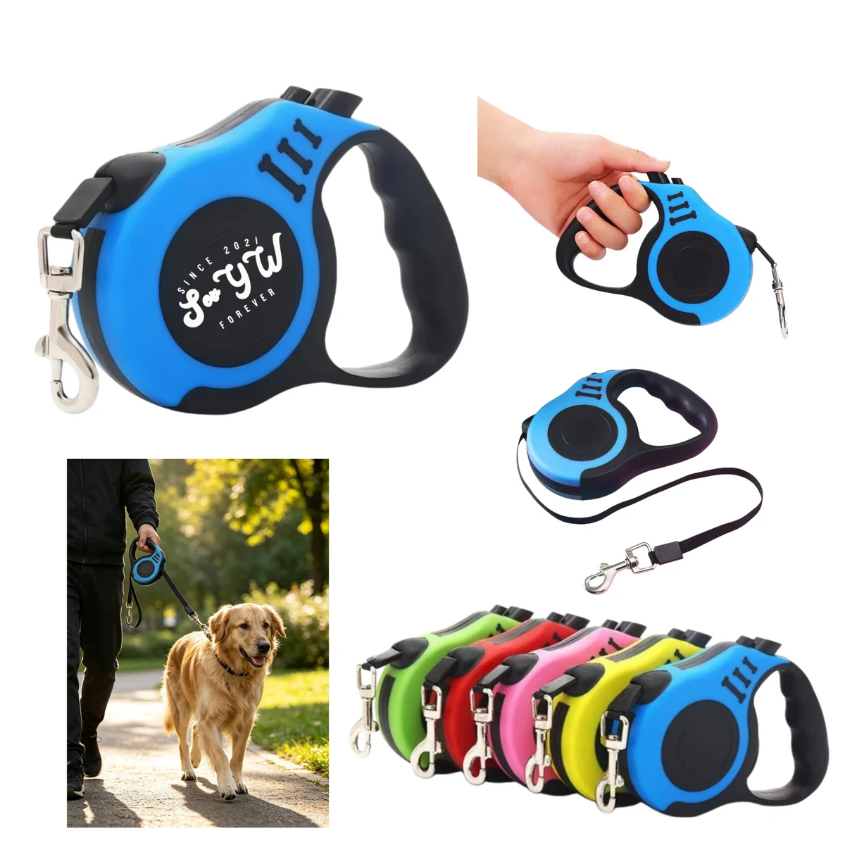 5-Meter Auto Retractable Canine Leash With Dual-Button Lock 1