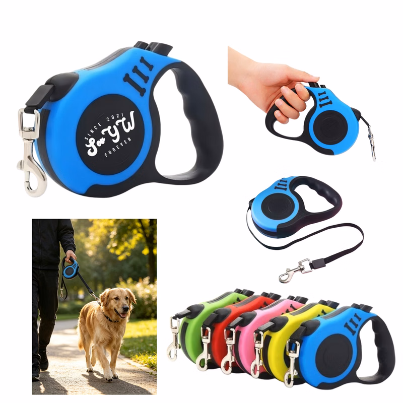 5-Meter Auto Retractable Canine Leash With Dual-Button Lock