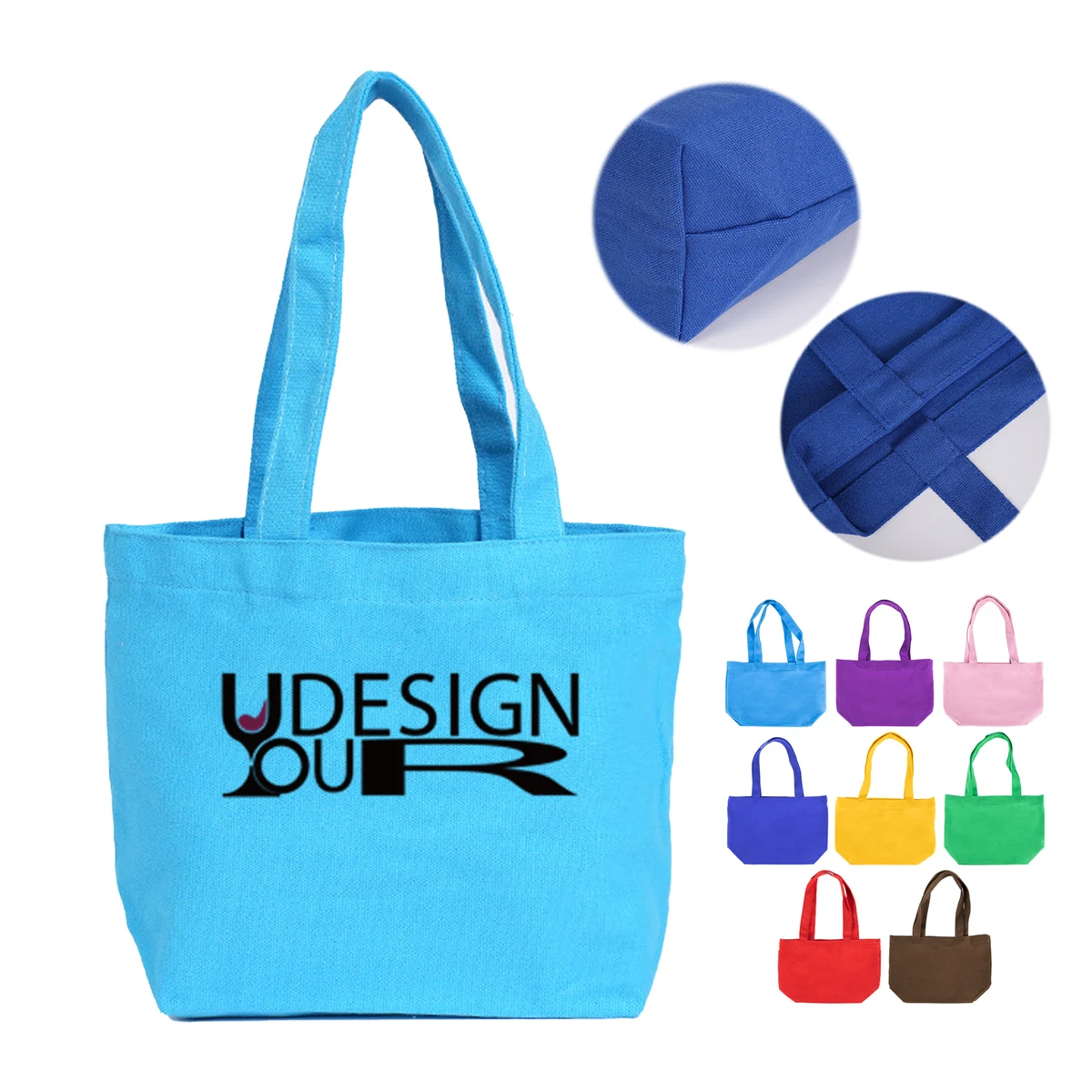 Canvas Tote Bag with Multiple Colors, custom tote bag with logo imprint 1