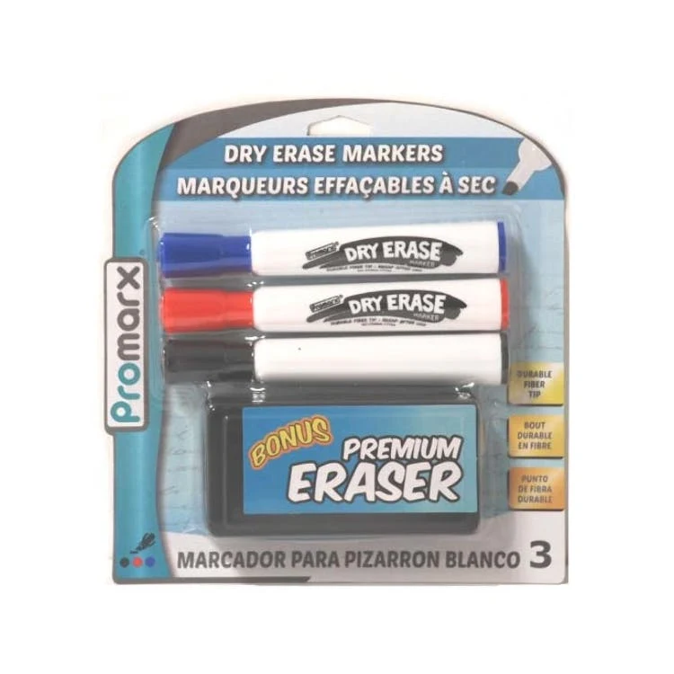 Dry Erase Marker Set - Eraser Included 1