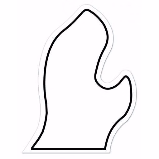 Michigan State Shape Magnet - Full Color