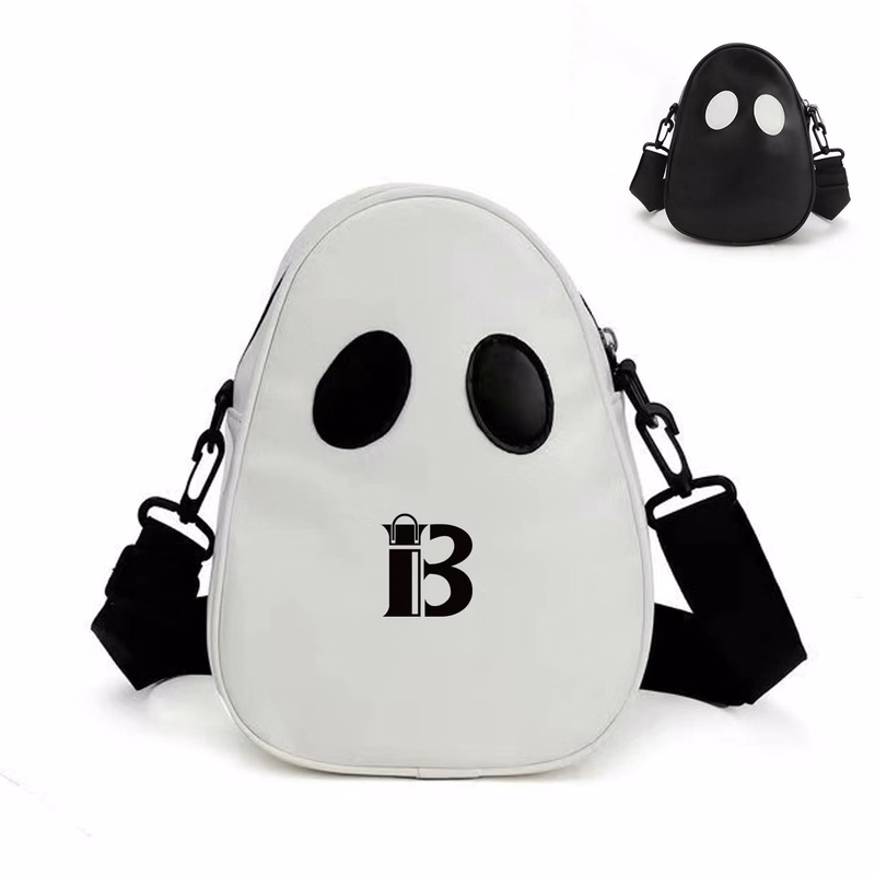 PU Leather Ghost Face Crossbody Bag
