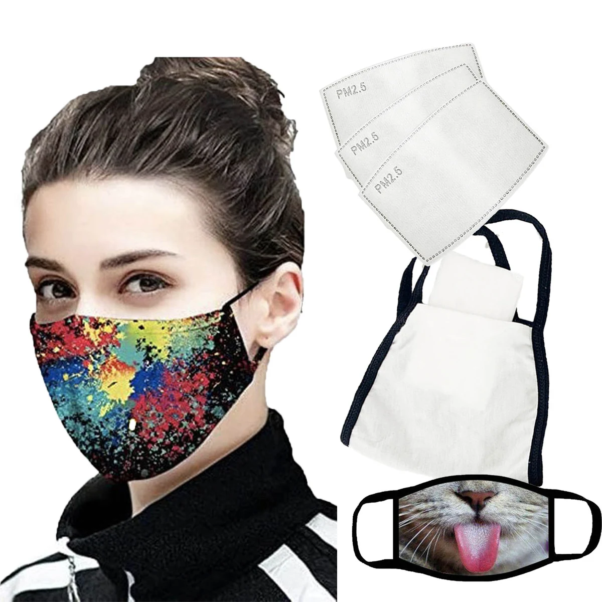 Custom Reusable Face Mask With Filter Pocket 1
