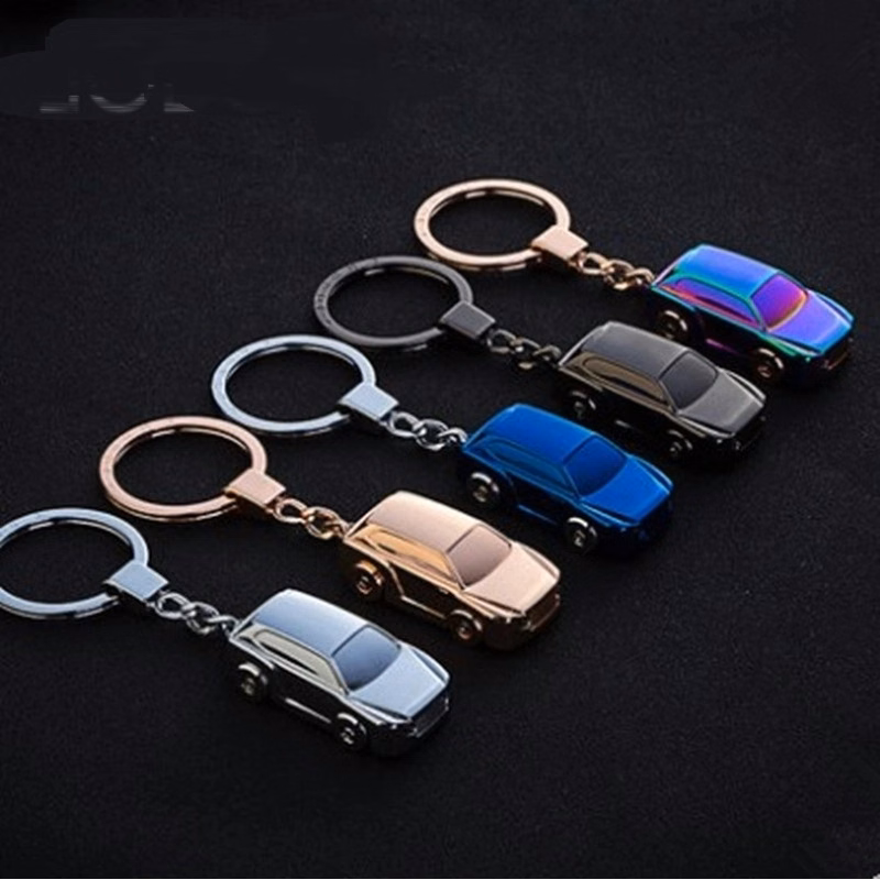 Car Shape with LED Light and Function Business keychain