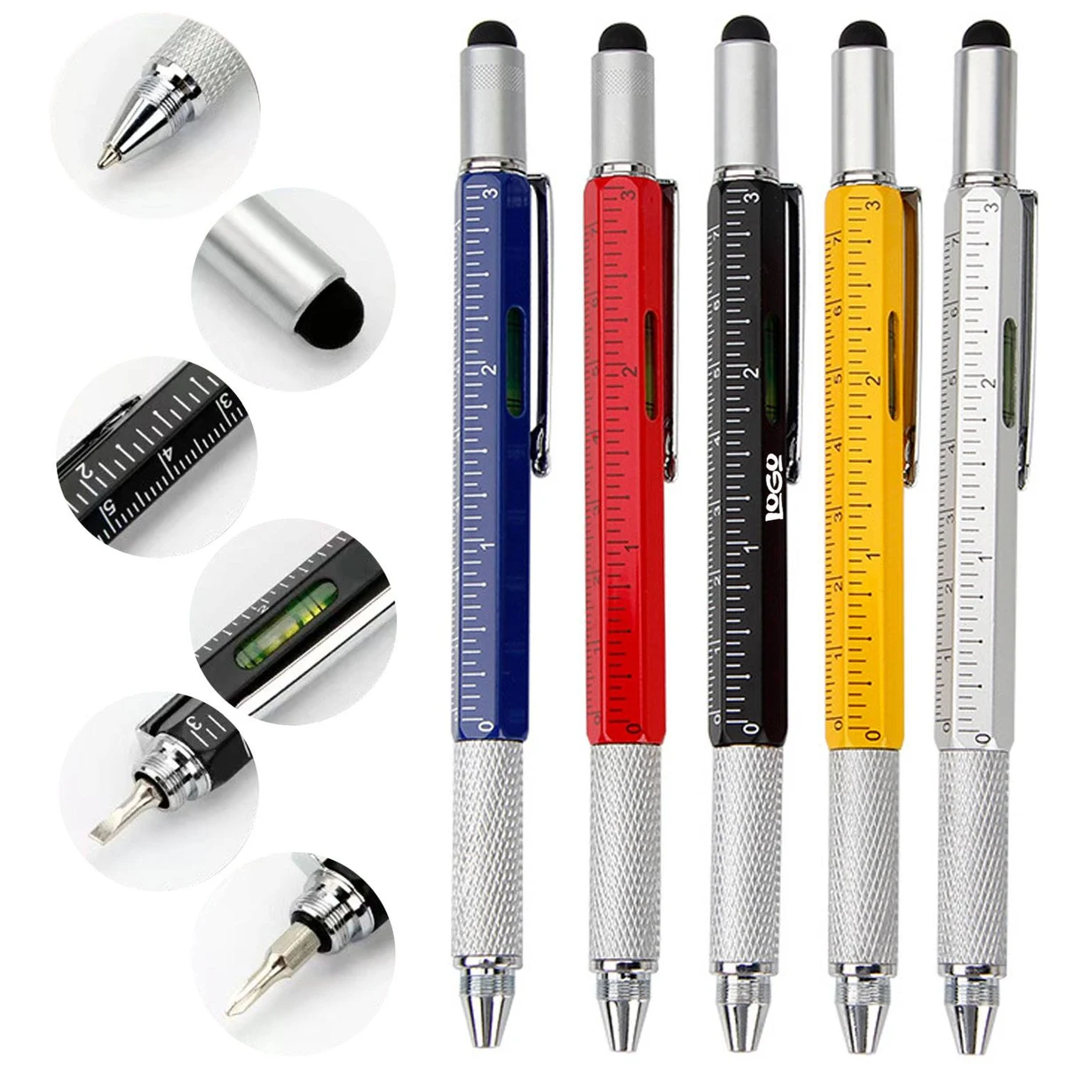 Multifunctional 6-in-1 metal tool pen 1