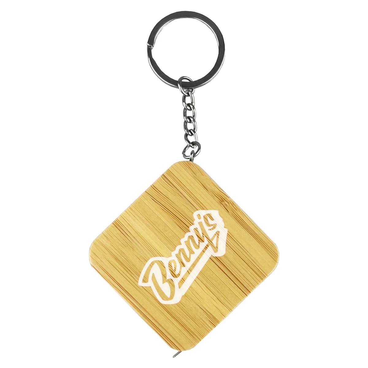 Bamboo Tape Measure Key Ring 1