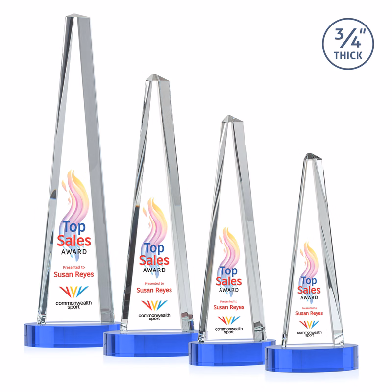 Majestic Tower VividPrint™ Award on Alberton Base - Sky Blue
