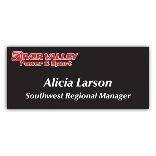 Full Color Name Badge w/ Personalization (1.75"X4") Rectangle 1