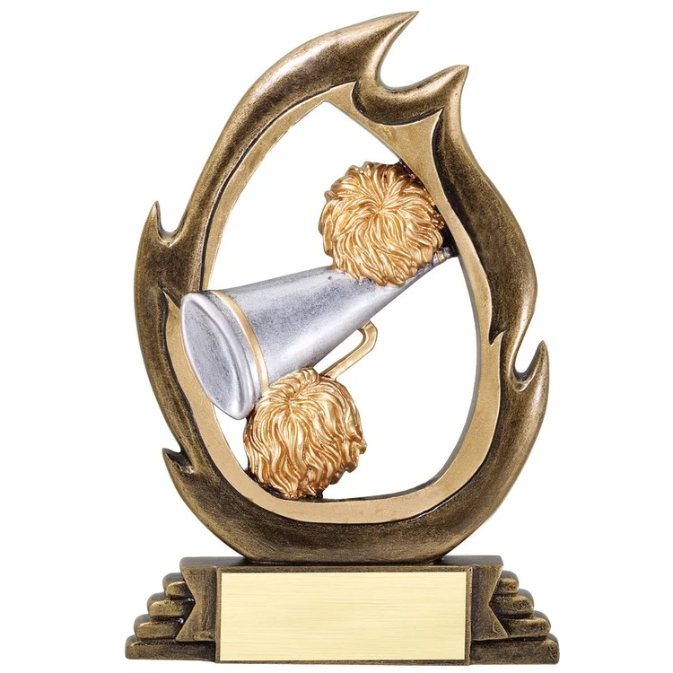 7 1/4" Tall Cheerleading Flame Series Award 1