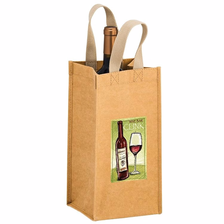 Washable Kraft Paper Wine Tote | TORNADO