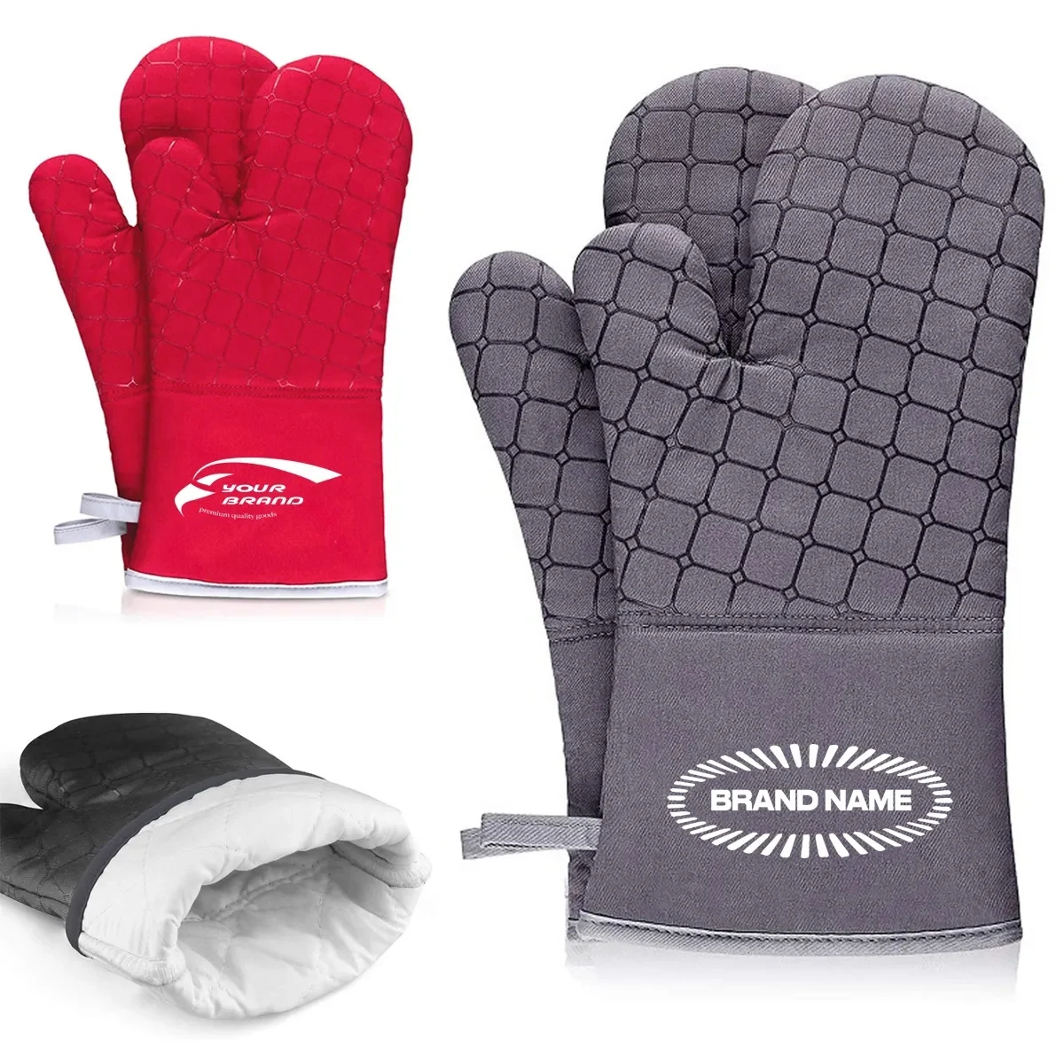 In Stock Oven Kitchen Mitts High Heat Resistant Glove 1