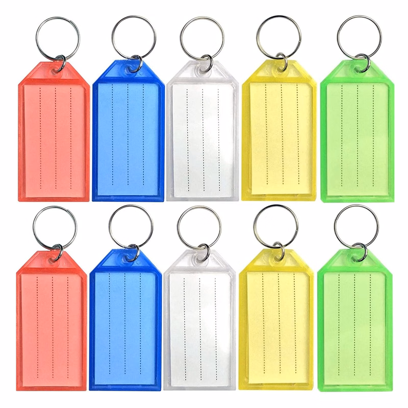 Plastic Key Ring Tags
