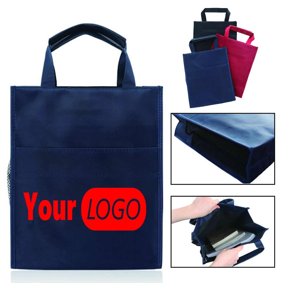 MOQ 50 PCS Zipper Business Document Bag 1