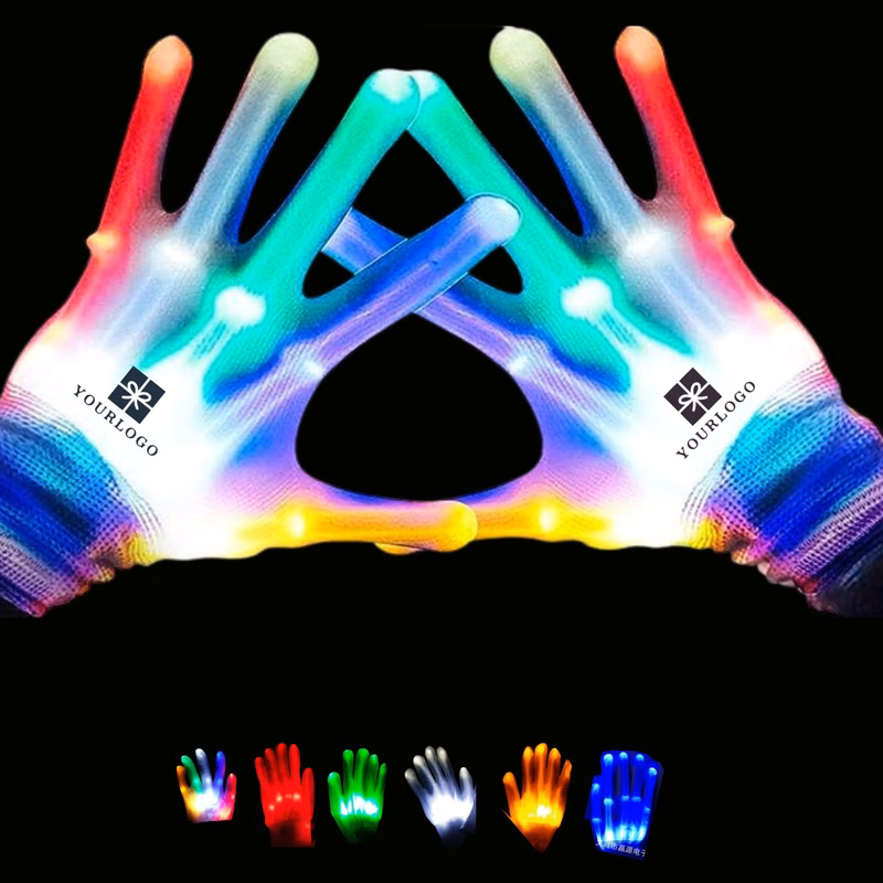 Rainbow Party Toy Led Gloves