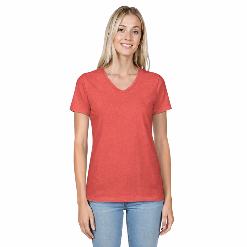 Ladies' Heathered V-Neck Tee