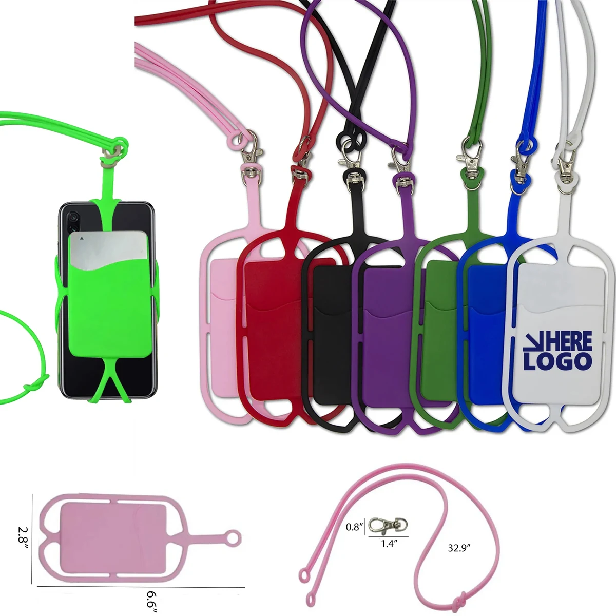Silicone Phone Lanyard Card Sticker 1