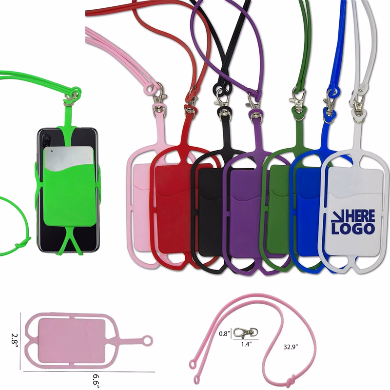 Silicone Phone Lanyard Card Sticker