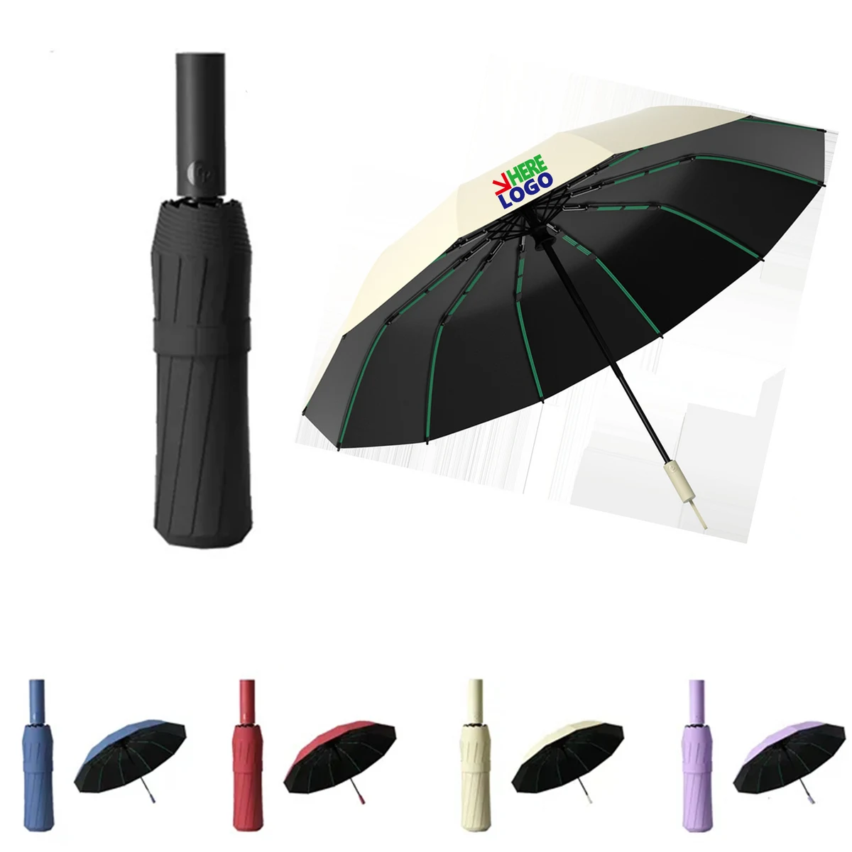 12-Rib Automatic Umbrella 1