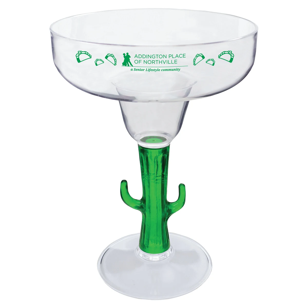 12oz Novelty Stem Plastic Margarita Glass 1