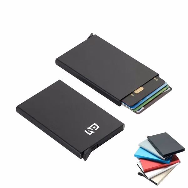 Custom Aluminum RFID Card Money Clip 6 Cards — Secure Executive Accessory