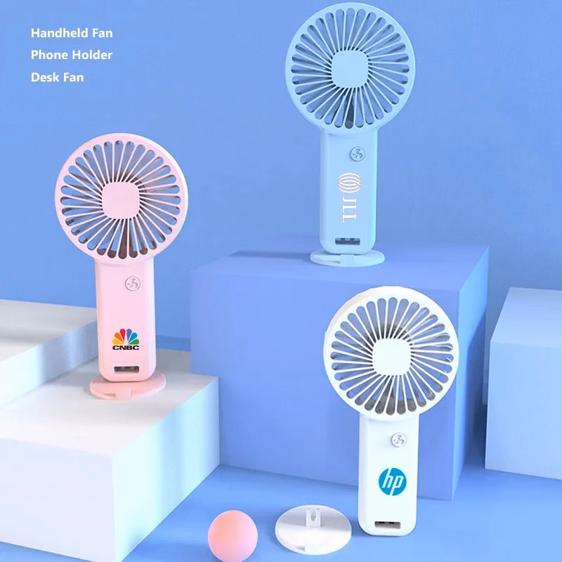 Rechargeable Hand Held Fan With Phone Stand
