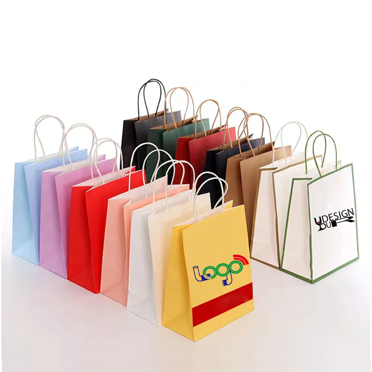 Senior Color Paper Tote Bags Multiple Uses 1