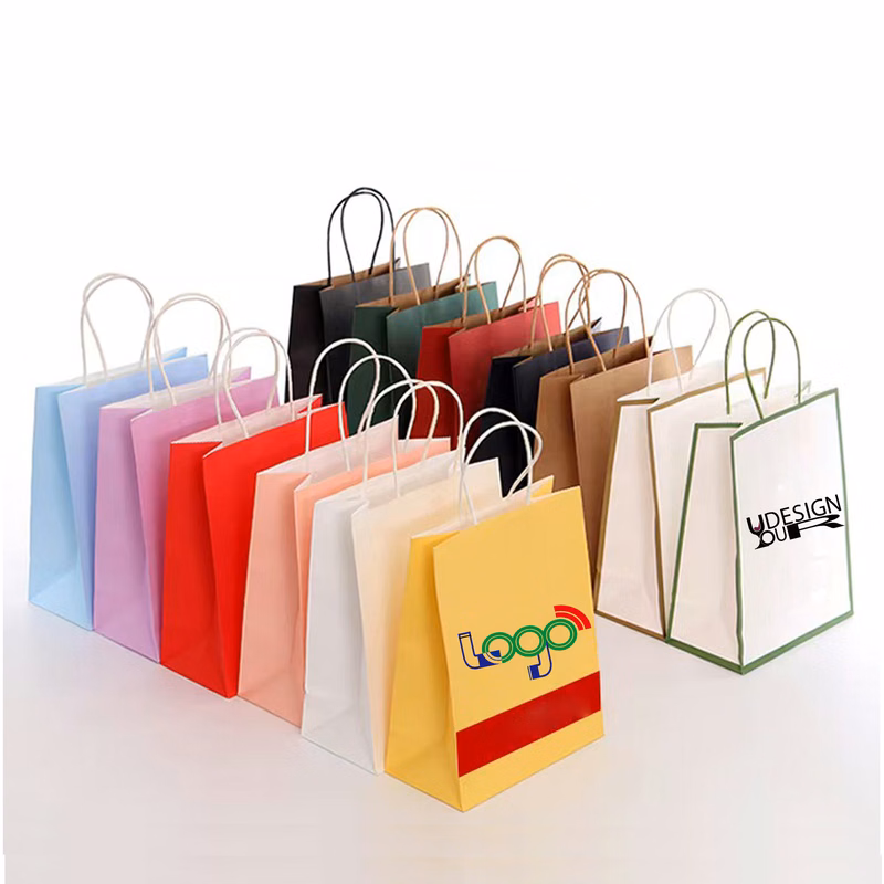 Senior Color Paper Tote Bags Multiple Uses