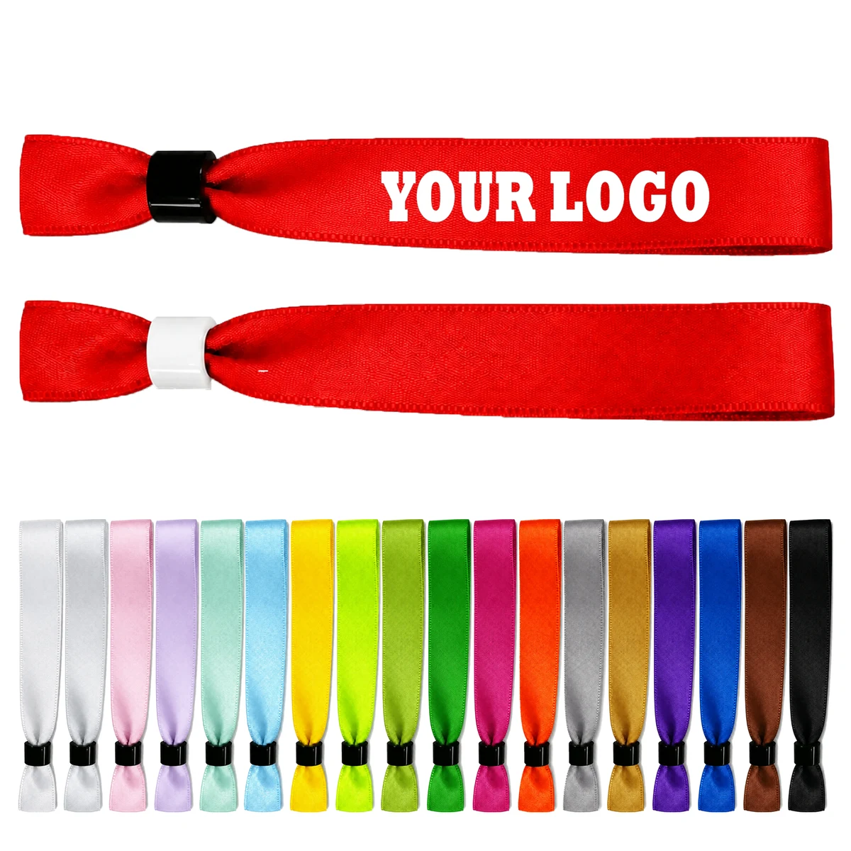 Solid Disposable Ribbon Admission Wristband 1