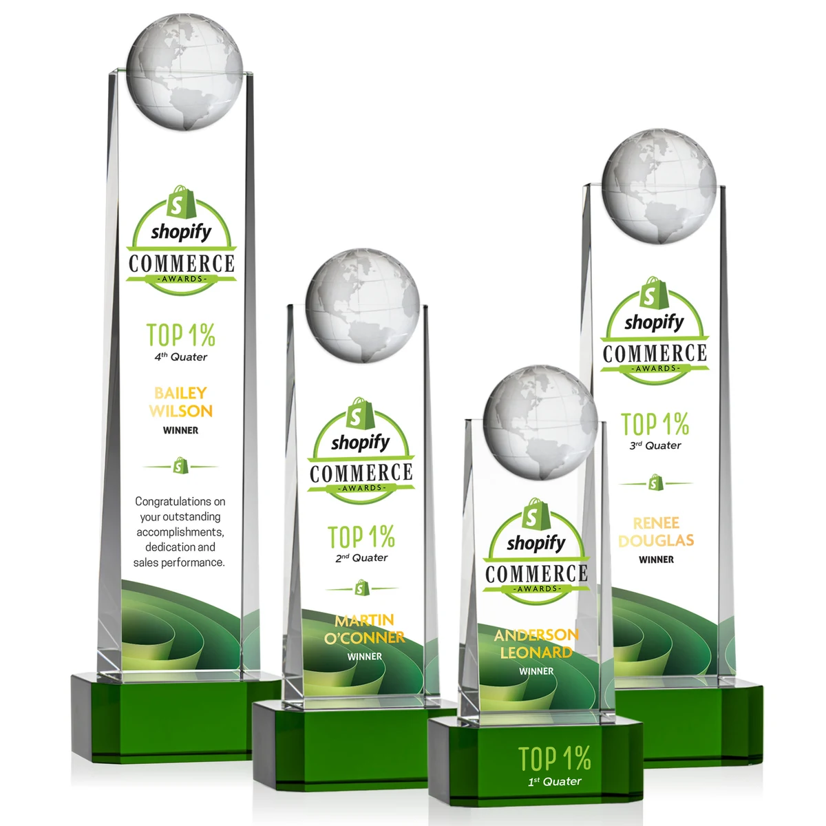 Sherbourne Globe VividPrint™ Award - Green 1