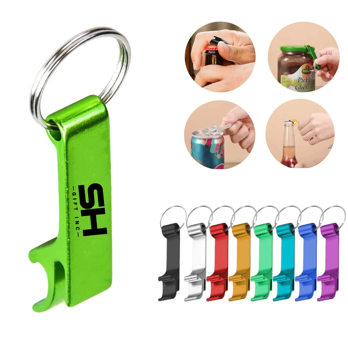 Aluminum Bottle Openers W/ Keychain 1