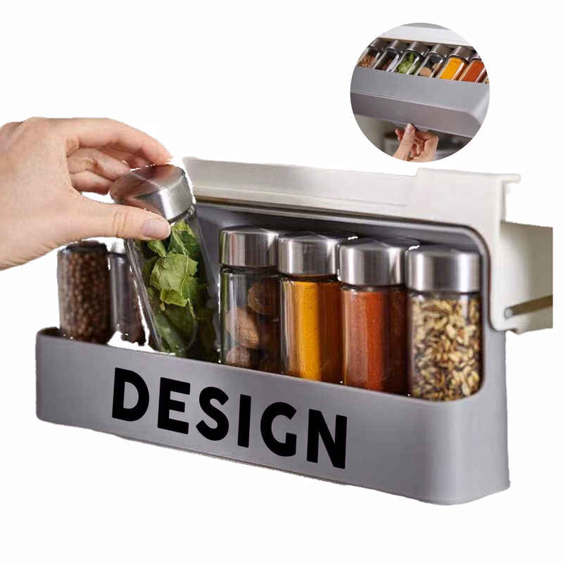 MOQ 50 Kitchen Spice Rack No Drill Storage Organizer Custom Logo