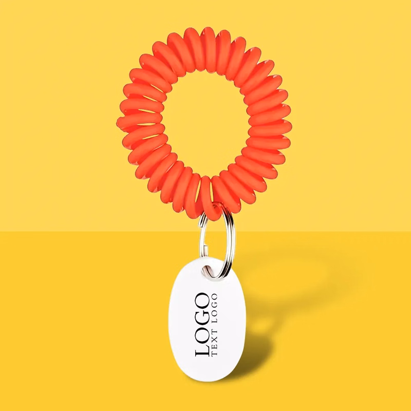Custom EVA Bracelet Wrist Coil With Tag Keyring