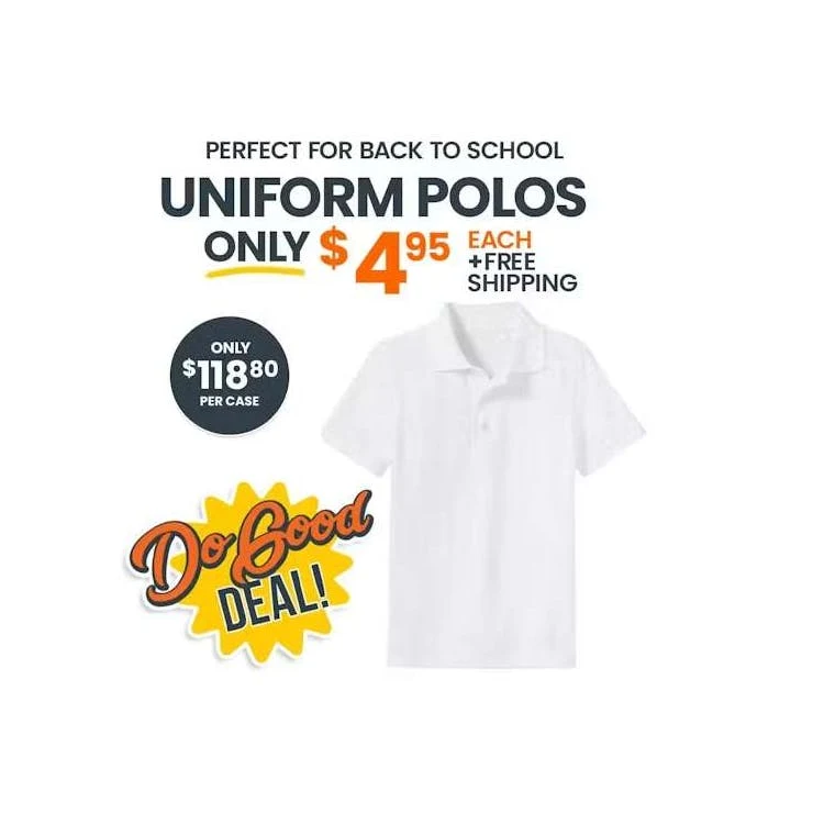 Uniform Polos - 2XLWhite Short Sleeve 1